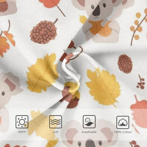 Wusikd Koala Bear Boys' Underwear Cotton Autumn Leaves Boys Briefs Soft Toddler Underwear 2T3