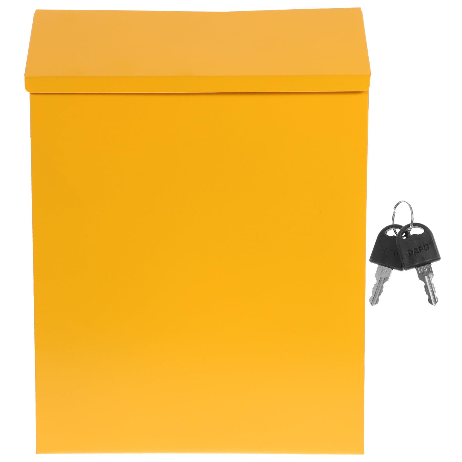 Boîte aux lettres jaune murale à grande capacité sécurisée pour courriers