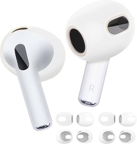 6 pares de HOMICO para AirPods 3 almohadillas de silicona para los oídos, fundas antideslizantes para auriculares, accesorios compatibles con