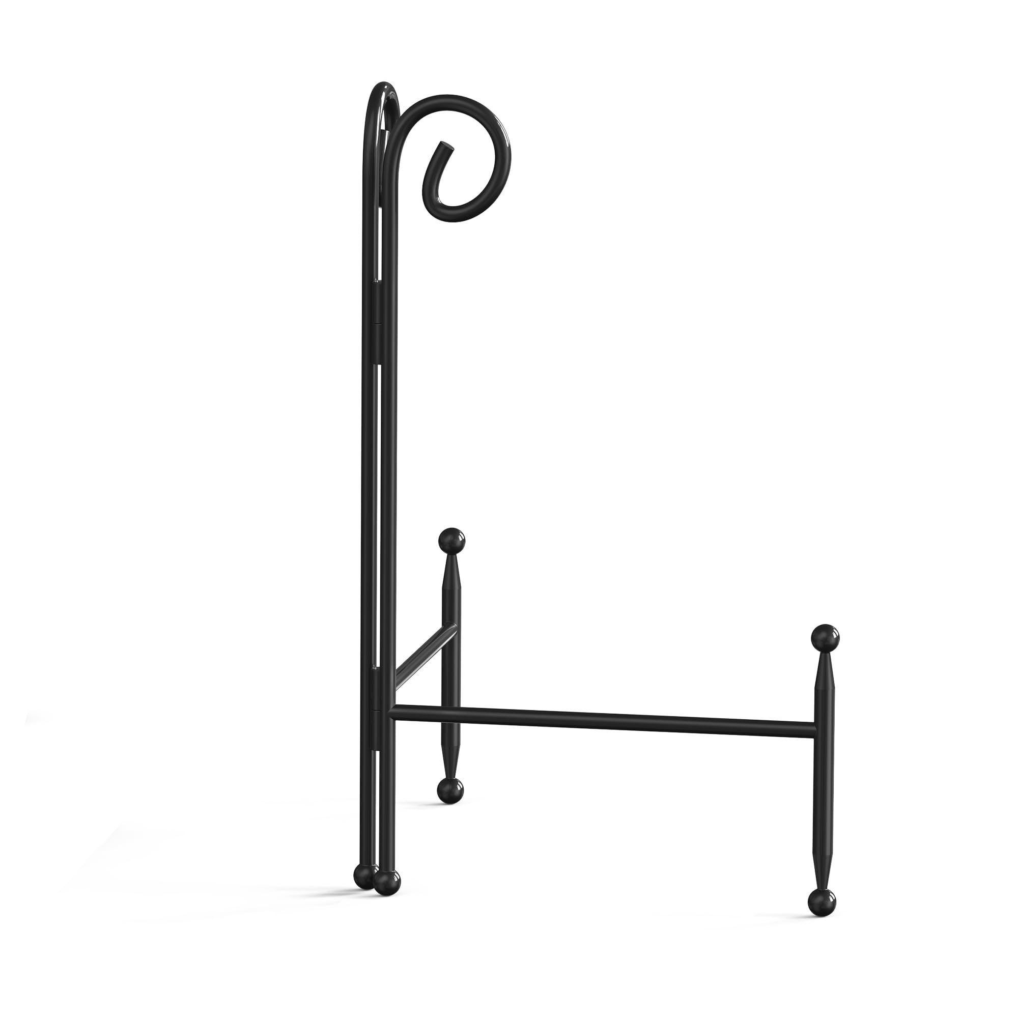 HEMYLU Display Stand for Plate, Foldable Metal Plate Stand for Table, Decorative Easel Holder for Picture Frames, Photos, Wedding Cards, Sign Posters,