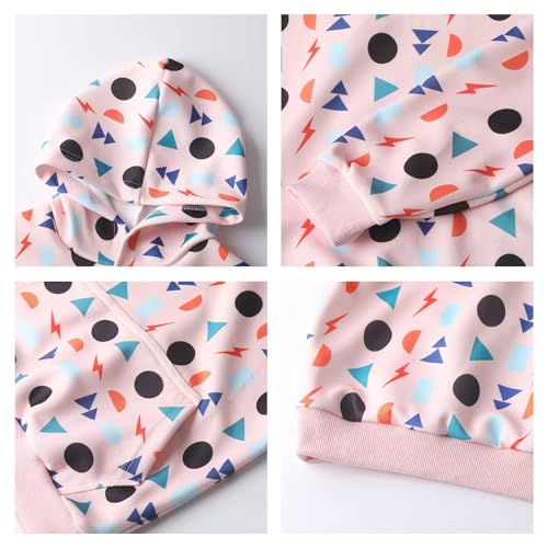 Image of WELAKEN Girls and Toddlers' Pullover Printed Hoodie Sweatshirt with Kangaroo Pocket