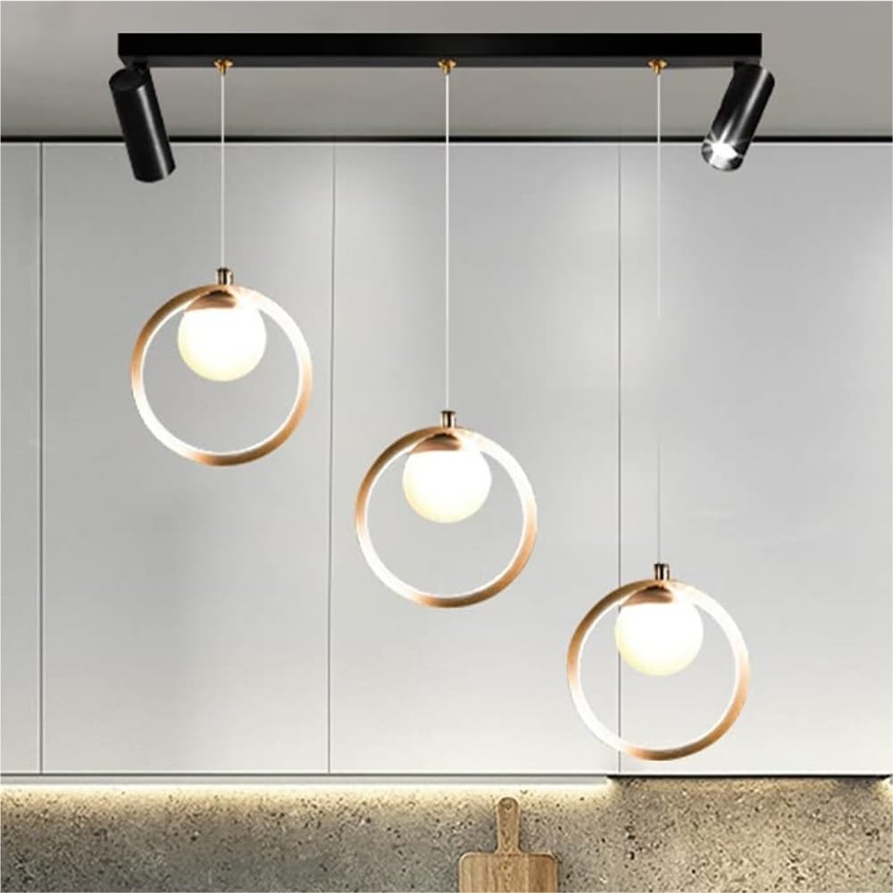 Suspension fer moderne LED à intensité variable pour design épuré