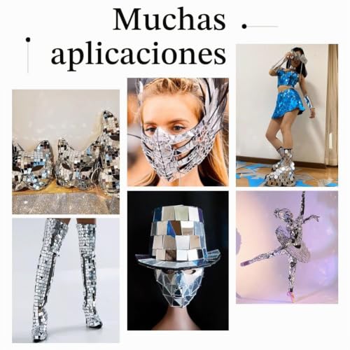 Miniatura 6 de Ph Pandahall 300 Piezas 3 Tamaños Espejo Plateado Para Coser, Piezas De Espejo Acrílico Para Coser Con Agujeros De Diamante Para Manualidades, Vestido De Boda, Ropa, Bolsos, Zapatos, Decoración