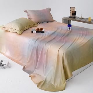 Ultramjukt silkeslen bambu Lakan Set Queen 3st Farmhouse Vintage Blommor Botaniska Flat Lakan 2 Örngott Lakan, Färg 2,245X250cm 3st