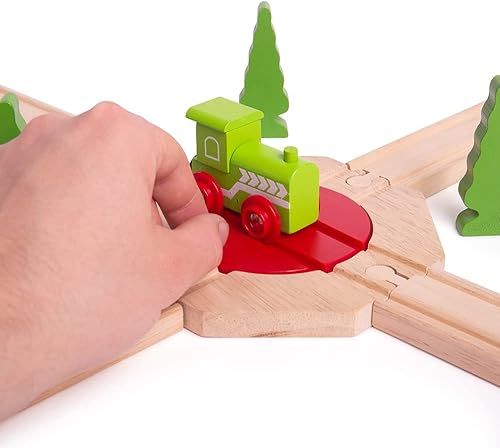 Miniatura 4 de Bigjigs Rail Tocadiscos de 4 vías: otras marcas principales de rieles de madera son compatibles