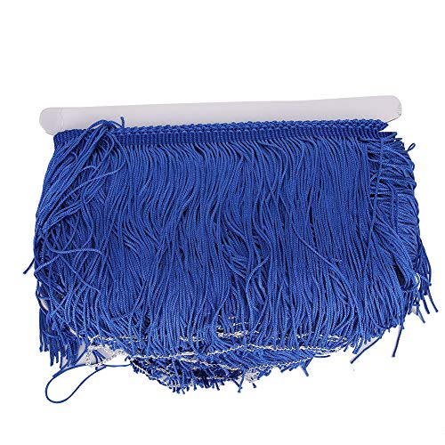 Catálogo de Flecos , listamos los 10 mejores. 47 Flecos de Borlas de 14cm, Encaje, Vestido Latino, Ropa de Escenario, Zapatos, Cortina Artesanal, Accesorios DIY, Material de Poliéster, 9 Metros de Longitud (Joya azul)
