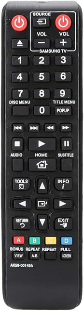 AK59-00149A Remote Control Replacement for Samsung Blu-Ray Disc Player BD-F5100/ BD-FM51/ BD-FM57C/ BD-H5100/ BD-H5900/ BD-HM51/ BD-HM59/ BD-HM59C/ BD-J5100/ BD-J5700