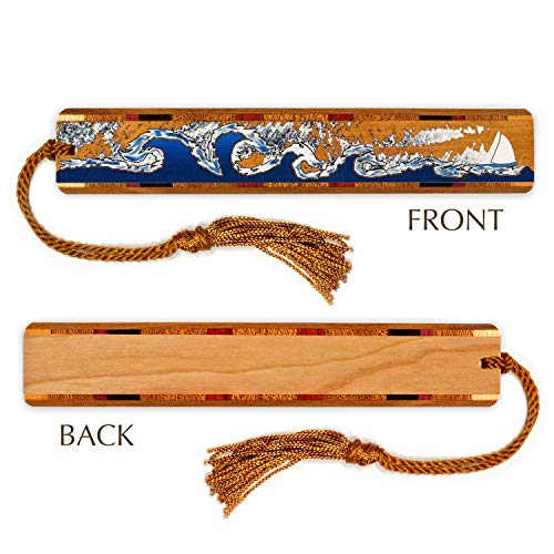 Sailing Stormy Seas Wooden Bookmark With Tassel - Also Available To Be Personalized - Made In The Usa #TOP2