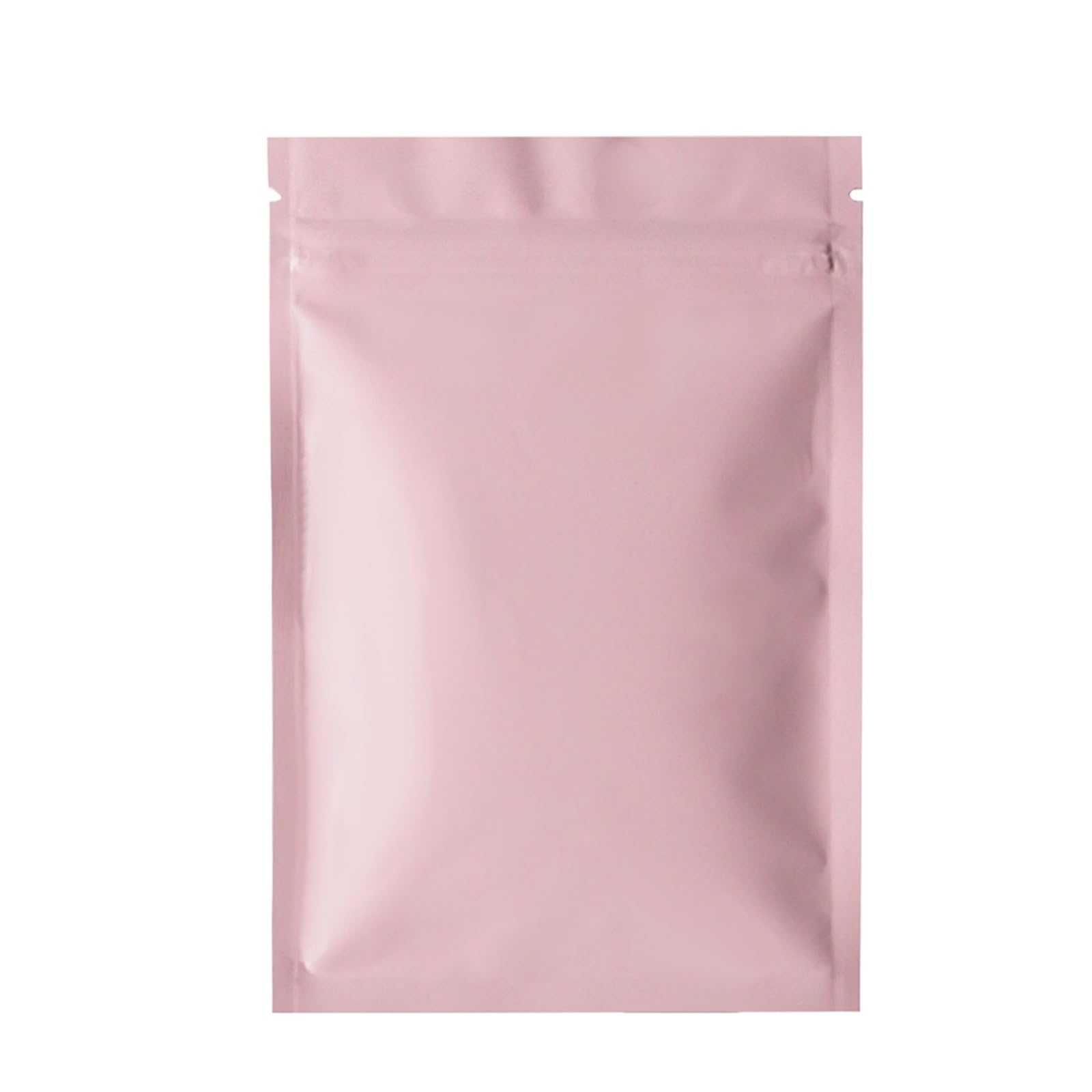self-sealing bag, Aluminum Foil Flat Lock Ziplock Bags Multicolor Multiple Sizes Pack Of 100(Matte Pink,15x22cm)