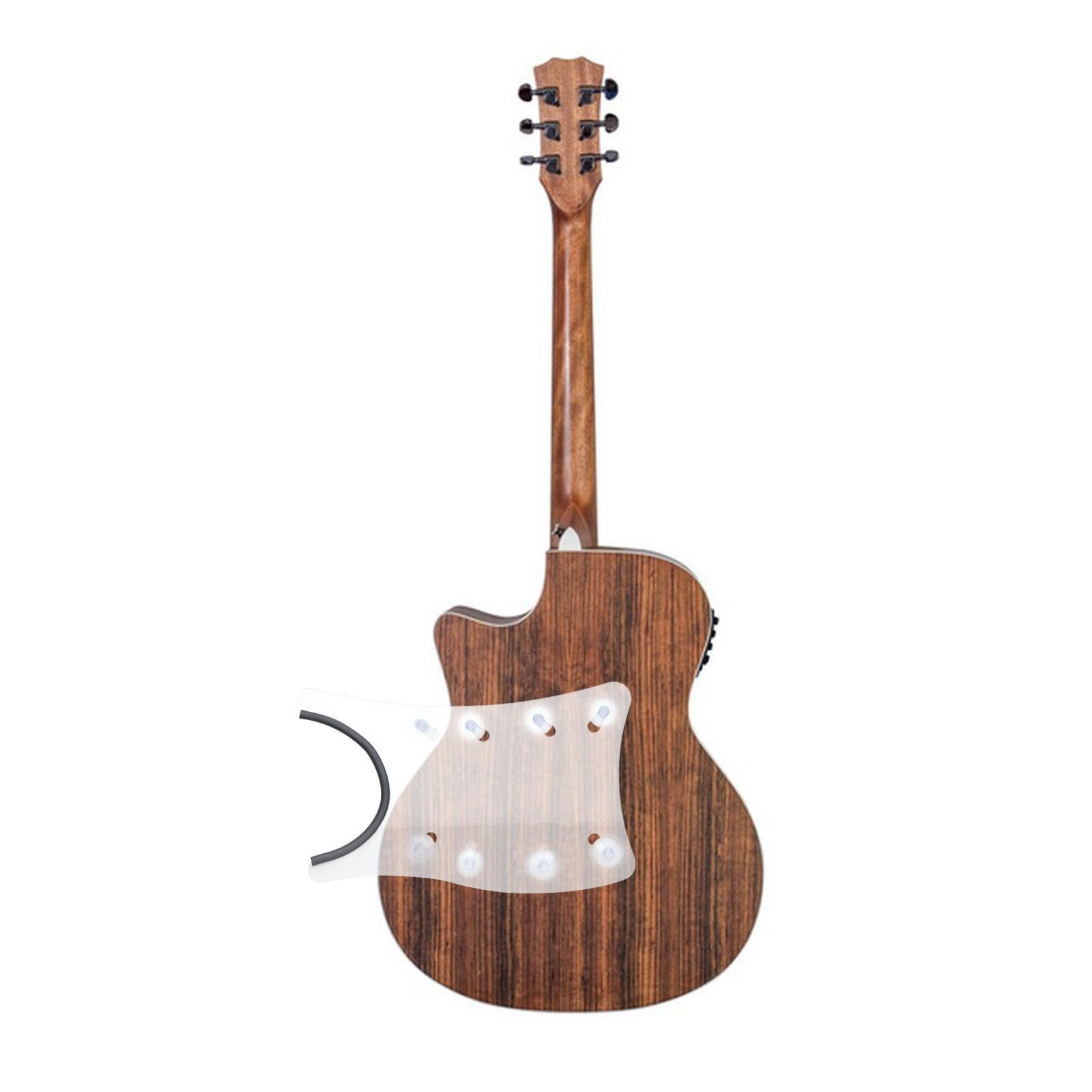 LOVIVER Soporte para guitarra Bass Balance Rest Bass Holder Ajustable Guitar Lifter Acrílico Professional Back Suction Leg Rest Support para guitarra clásica