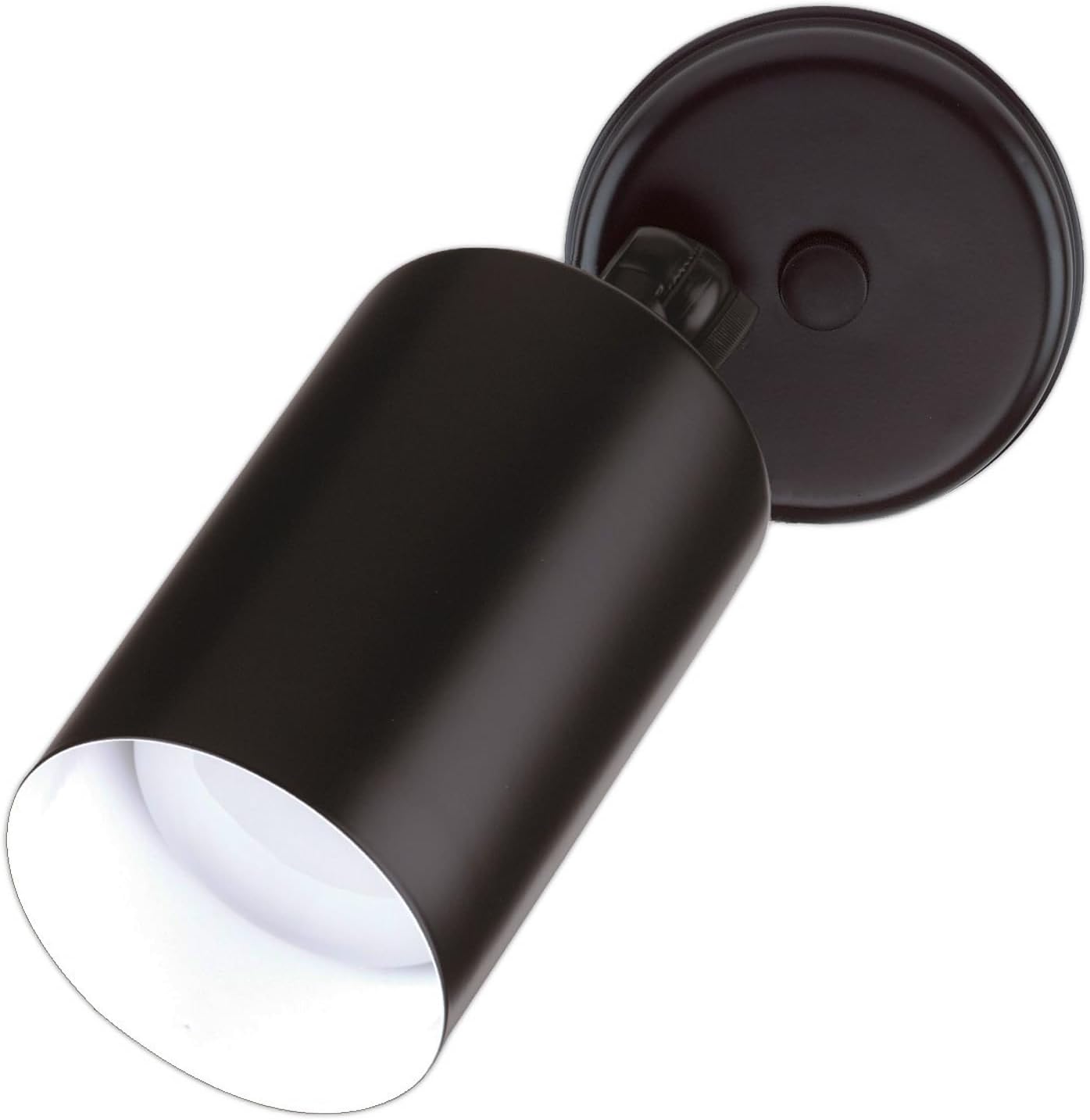 NICOR Lighting 75W Black Single Cylinder Adjustable Security Flood Light (11711)