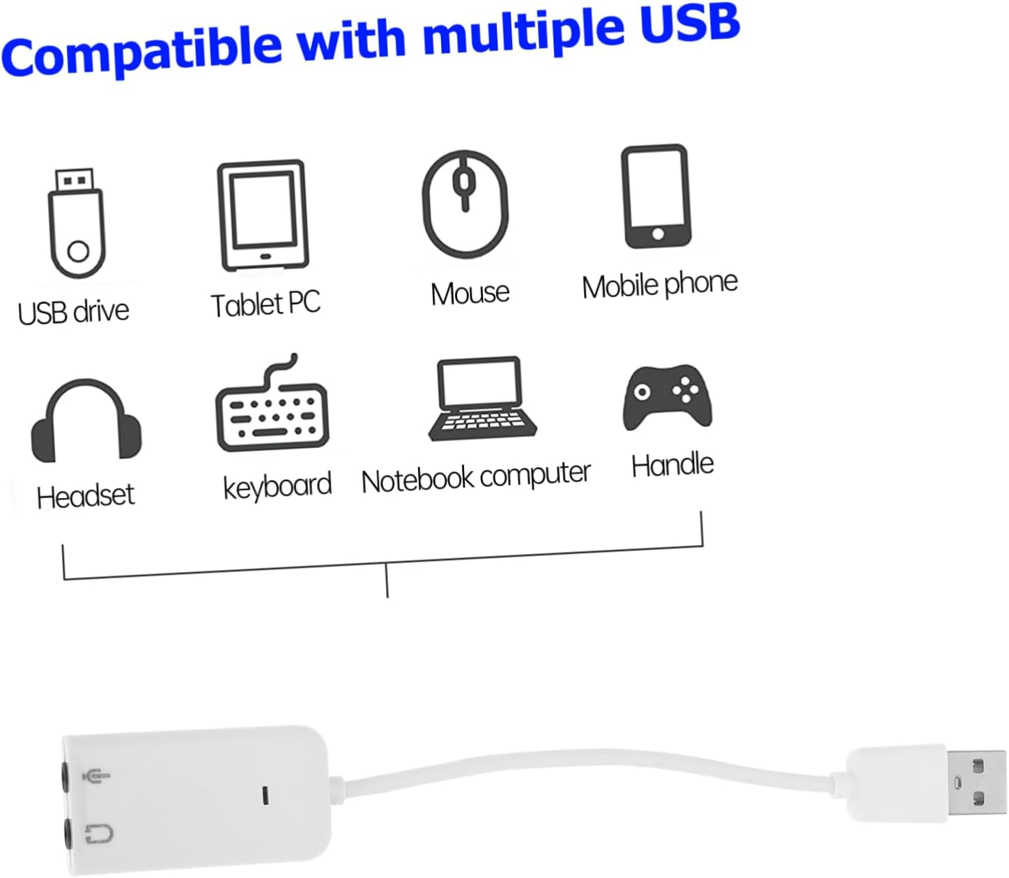 Sound Card Professional External for Sound Card for Laptop Desktop Independent Audio Noise Reduction Easy to Use No Driver Required