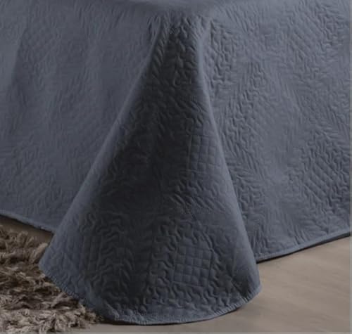 Colcha Cobre Leito Avulsa Cama de Casal Padrão 2,00m x 2,20m Cores Lisas (Cinza)