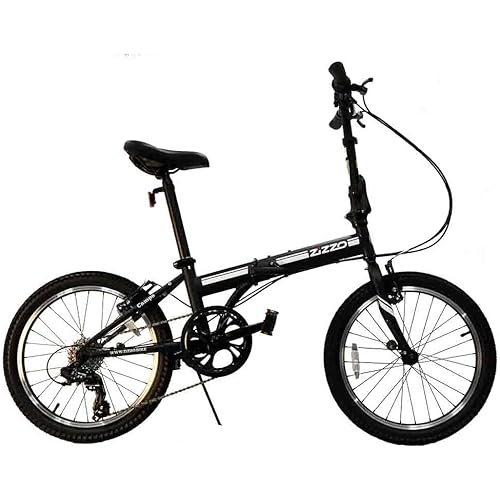 ZiZZO Campo 20 inch Folding Bike with 7-Speed, Adjustable Stem, Light Weight Frame
