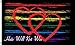 3x5 Hate Will Not Win Flag Hearts Rainbow Pride LBGT Lesbian Gay Bisexual Banner