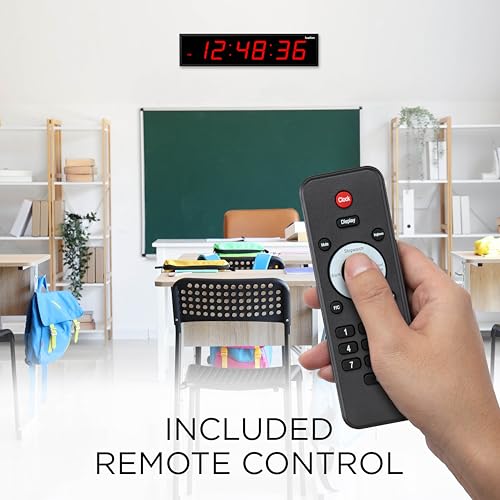 Image of Ivation Oversized Digital Wall Clock with Large LED Display & Timer, 36 inch