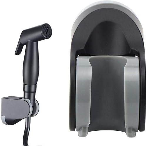 Abs - Soporte de ducha negro mate, soporte para cabezal de ducha, soporte móvil ajustable para el hogar, accesorios de baño para el hogar, soporte