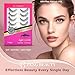 FENG BEAUTY Clear Band Natural False Eyelashes – Lightweight Wispy Lash Strips for Daily Wear, Invisible Band Natural Cat Eye Look, 7 Pairs Reusable
