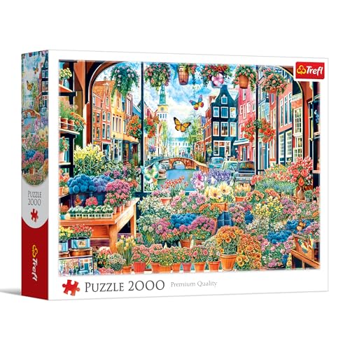 Trefl - Fleuriste à Amsterdam - 2000 pièces - Puzzle à Assembler soi-même, Divertissement créatif, Puzzle Classique pour Adultes et Enfants à partir de 14 Ans