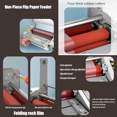 Plastificatrice a Caldo e a Freddo da 500 W, Formato A3+, plastificazione Termica Digitale con 9 velocità e Temperatura Regolabile, Ideale per scuole, uffici e Uso Commerciale.