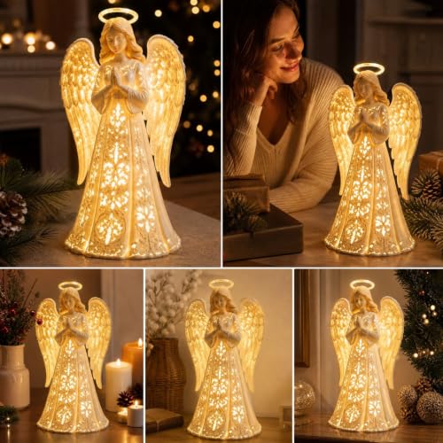 7.87in Christmas Angel Night Light, Angel Led Lights, Christmas Decorations - image 7