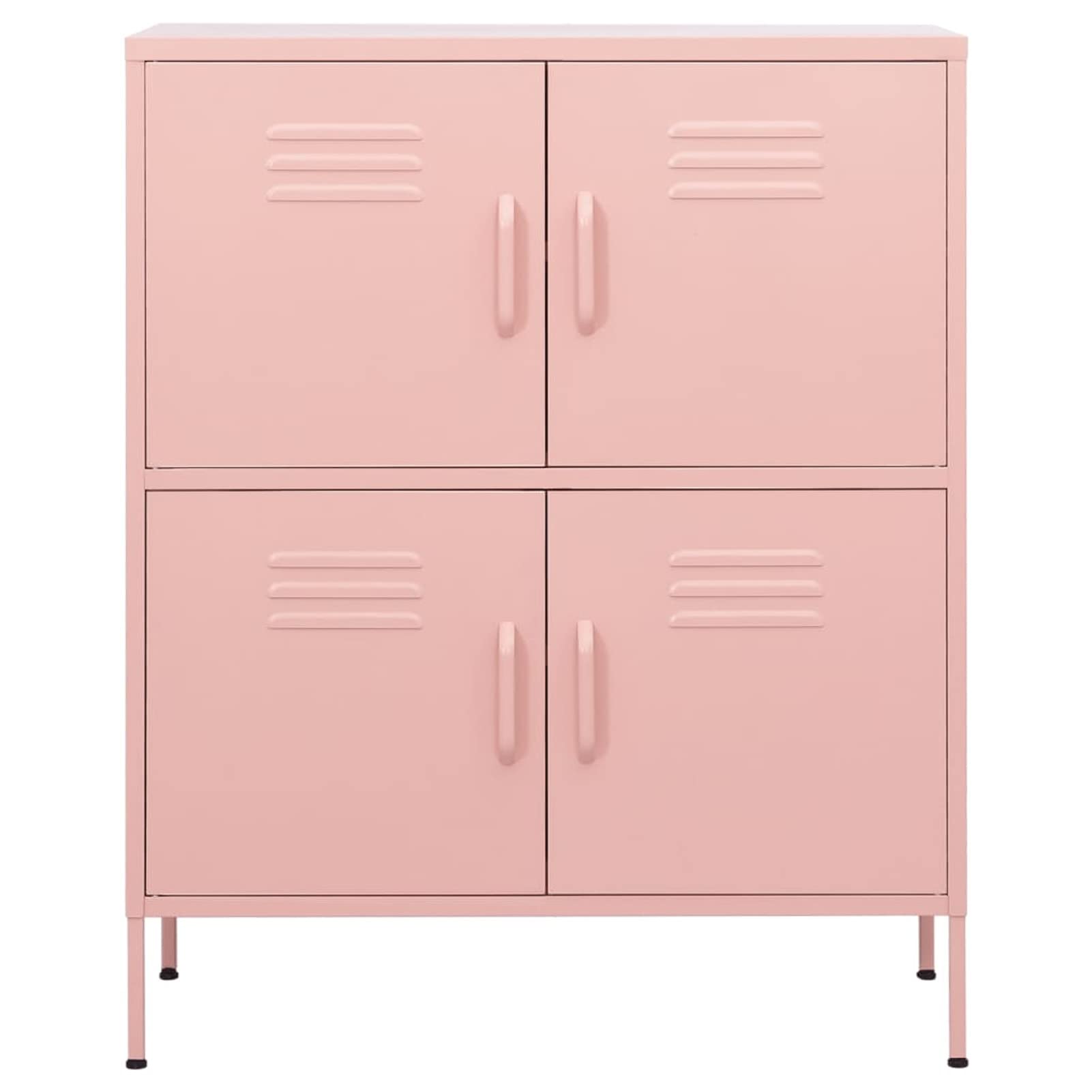 ZEYUAN Lagerschrank, Flurschrank, Putzschrank, Besenschrank, Aktenschrank, Schrank Schmal, Aufbewahrungsschrank, Vorratsschrank, Rosa 80x35x101,5 cm Stahl