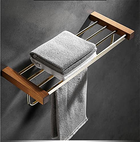 Porte-serviettes mural en bois authentique pour une ambiance spa