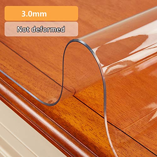 Nappe de protection transparente PVC 2mm biseautée pour table 120 cm - 3