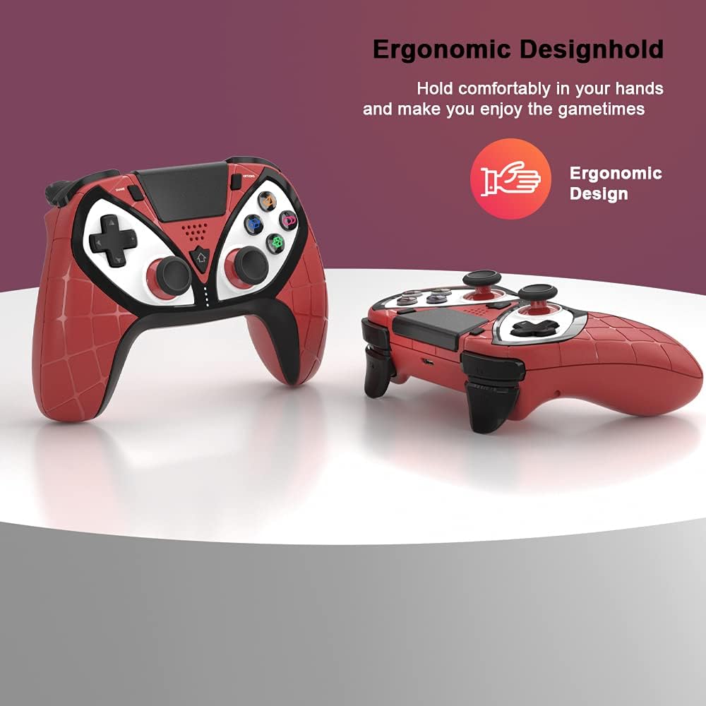 Wireless Gaming Controller for PS4, GEEKLIN Wireless Gamepad Remote Joystick for PS4/PS3/Android/iOS/PC with Upgraded Joystick, Headset Jack and Dual Vibration