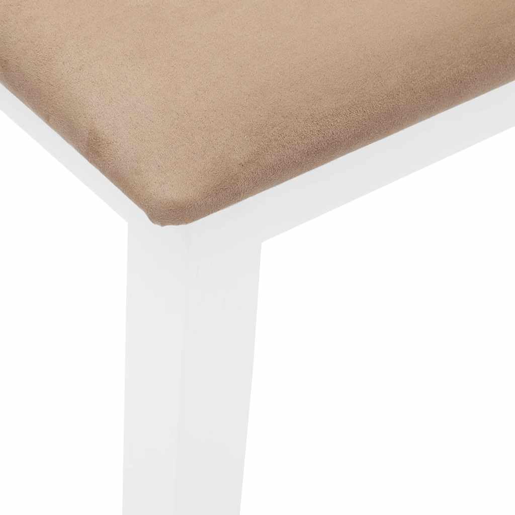 VidaXL Banc 110 cm Bois massif Blanc