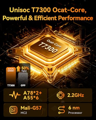 Image of 8.4 inch Android 16 Tablet with Gemini AI, Unisoc T7300 Octa-Core 24(8+16)GB RAM 128GB ROM 2TB TF, 1920x1200 FHD 90Hz Portable BPad T1, 8MP+13MP Cameras 4G LTE & Wi-Fi 6 & BT5.4 & GPS 5000mAh Battery