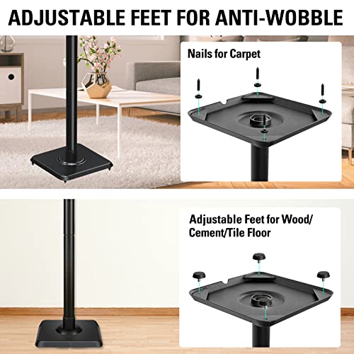 image for Mounting Dream Universal Speaker Stands Height Adjustable Set of 2 Spe