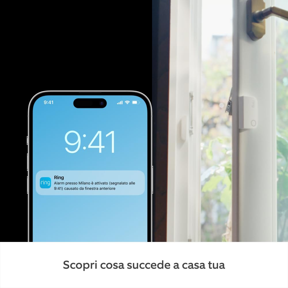 Kit Ring Alarm - S | Sistema di allarme per la sicurezza della tua casa con monitoraggio assistito opzionale - Senza vincoli di lunga durata - Compatibile con Alexa