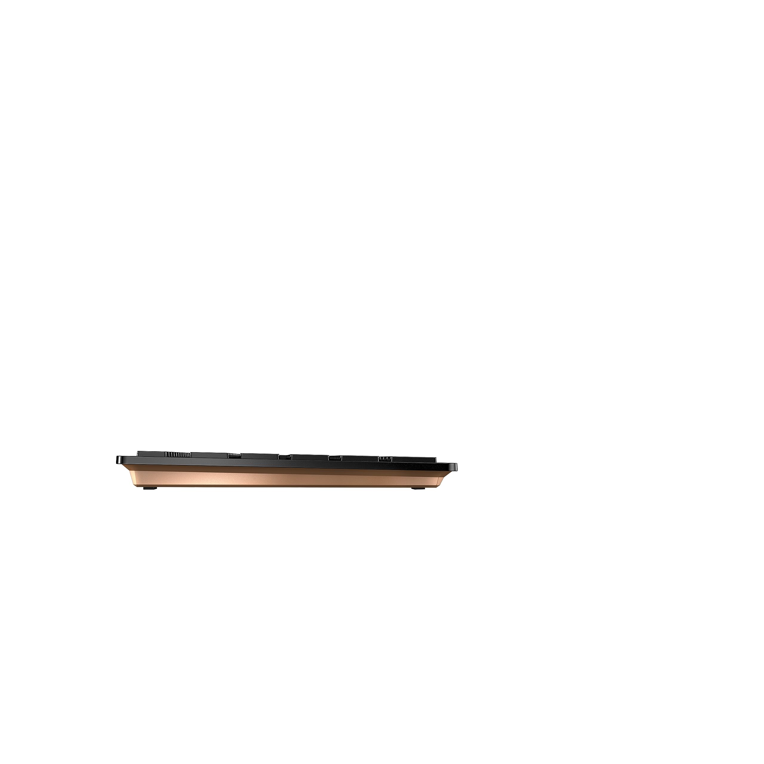CHERRY DW 9100 SLIM, Set di Tastiera e Mouse Senza Fili, Layout per l'Italia (QWERTY), Connessione Bluetooth e Wireless 2,4 GHz, Tasti Silenziosi, Ricaricabile, Nero-Bronzo