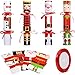 TaoBary 24 Pcs Christmas Crackers Christmas No Snap Party Table Favors with Prizes Holiday Table Favors Xmas Crackers DIY Christmas Table Favors Set for Kids Adults No Snap Party Supplies