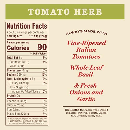 Image of Rao's Homemade Tomato Herb Sauce Made with Italian Tomatoes, 24 oz
