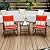 CIRMUBUY 3-Piece Patio Furniture Set,Outdoor Rocking Chairs Set of 2, Patio Conversation with 2 Wicker Chairs with Coffee Table and Cushions for Garden,Porch,Backyard, Bistro