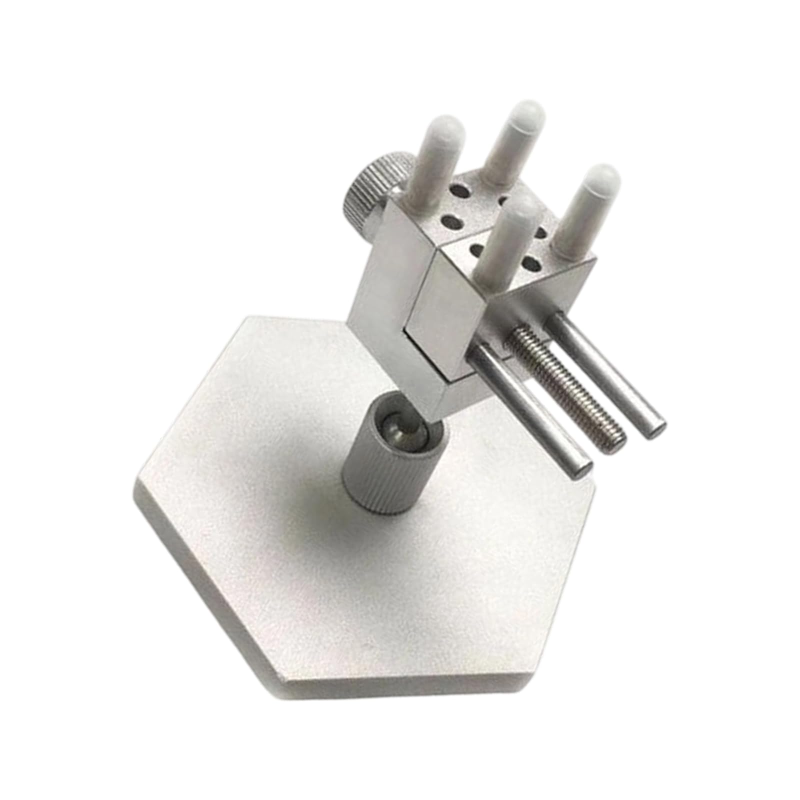 Kalttoy Hexagon Base Lightweight Aluminum Workshop Vise 360 Swivels Base Drill Press Benches Vise For Precisions Tasks And Model Building Portable Workbench