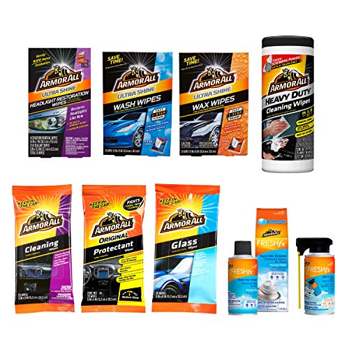Armor All 19120 Car Wash and Cleaner Kit (9 Items) Includes Glass