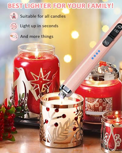 Encendedor eléctrico dual para velas, recargable USB miniatura 7