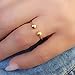 Moonli Designs Handmade Silver Adjustable Two 4mm Balls Open Ring, 925 Sterling Silver or Gold Filled Adjustable Hug Ring for Women, Small Dainty Minimalist Ring (Gold)