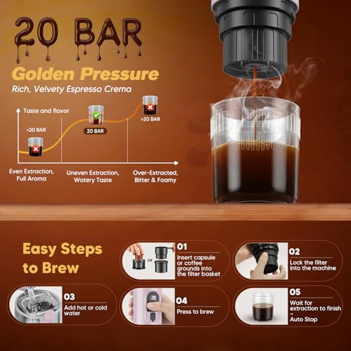 Mini machine à expresso portable pour capsule Nespresso avec batterie - 8