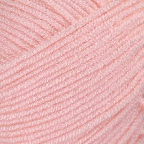 Image of 3 Skeins of Makromecity Softee Baby Yarn,%100 Premium Anti-Pilling Acrylic, 3.5 Oz, 273 yd (100gr /250 mt) Each, Soft Yarn for Crocheting and Knitting (Light Pink, 3 Skeins)