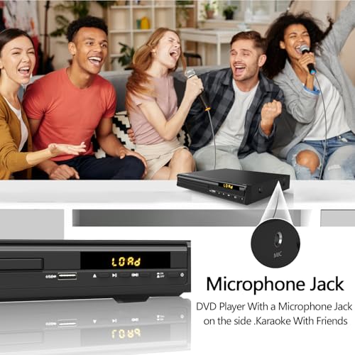 Image of Region-Free HDMI DVD Players for TV, 1080P HD, HDMI & AV, USB & Mic's