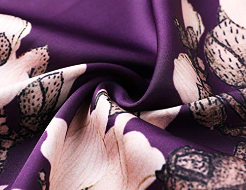 Image of BABEYOND Kimono Robe Cover up Short Satin Floral Silky Kimono Blouse Loose Bachelorette Party Robe