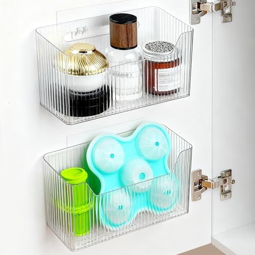 2 Pack Cabinet Door Organizer, Adhesive Wall Mounted Organizer Bi...