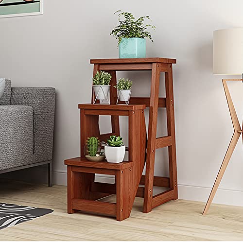 Muebles de biblioteca funcionales: taburete de madera plegable para salón y cocina 6