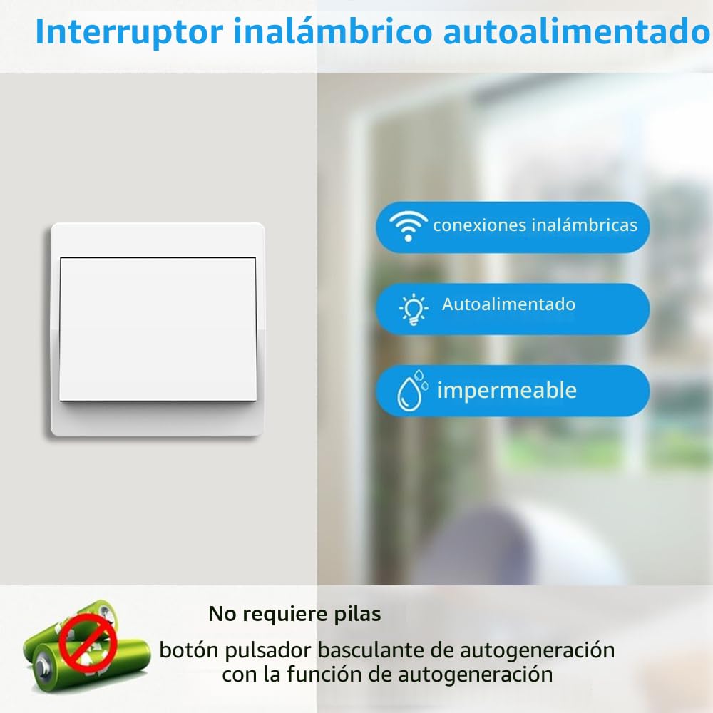 220v interruptores inalambricos autoalimentado cinetico interruptor sin cable sin bateria rf interruptor remoto pulsador inalambrico conmutador luz inalambrico para iluminacion del hogar