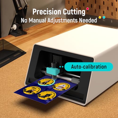 liene pixcut s1 color sticker printer amp cutting machine - all-in-one sticker maker for diy crafts custom labels amp gifts thermal dye-sublimation photo printer 300 dpi precise ai auto-cutting