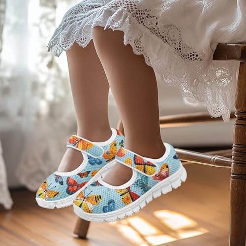 Binienty Kids Mary Jane Flat Sneakers Casual School Uniform Dress Shoes Little/Big Girls4